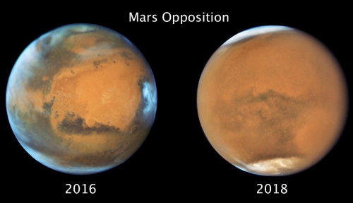 火星最接近時の様子