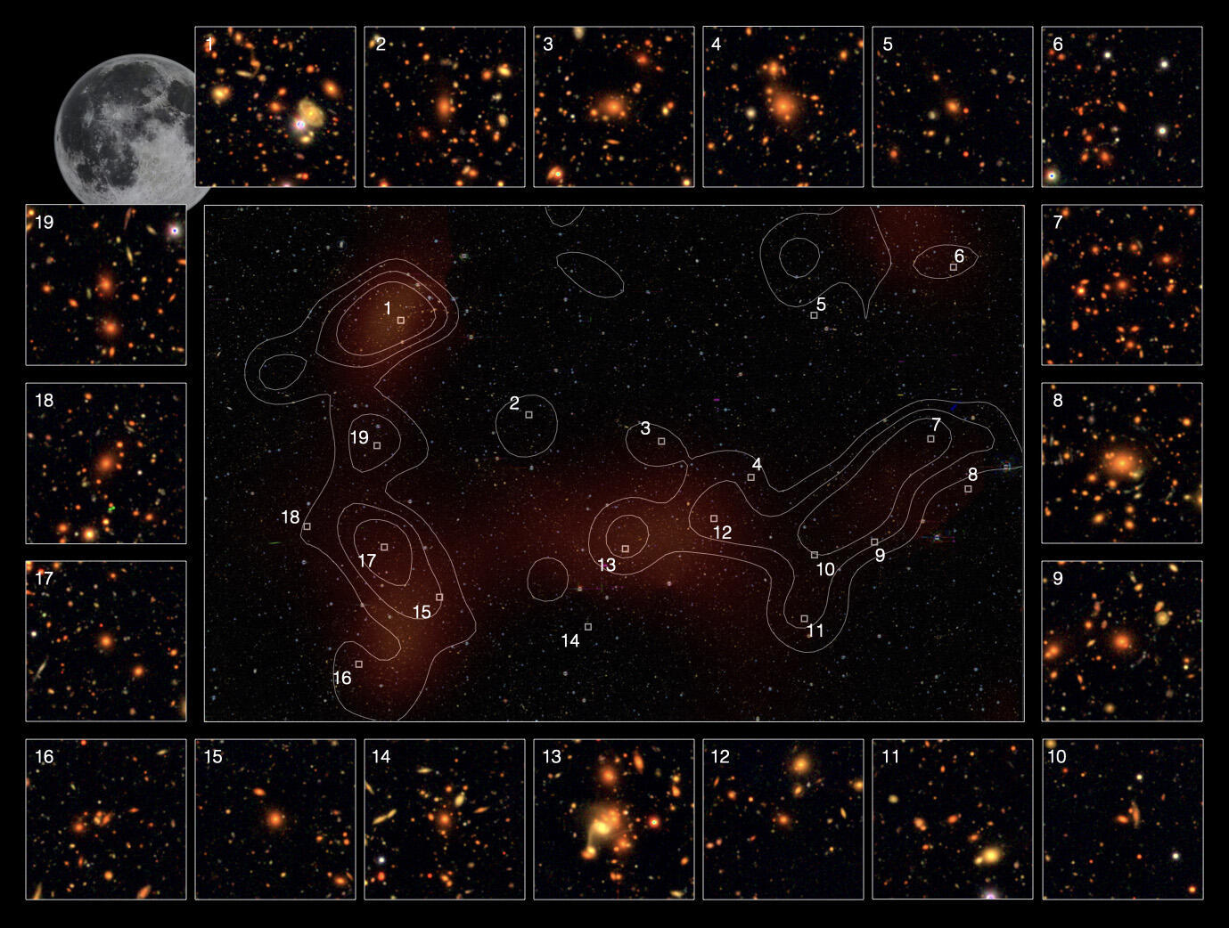 超銀河団領域の３色合成画像