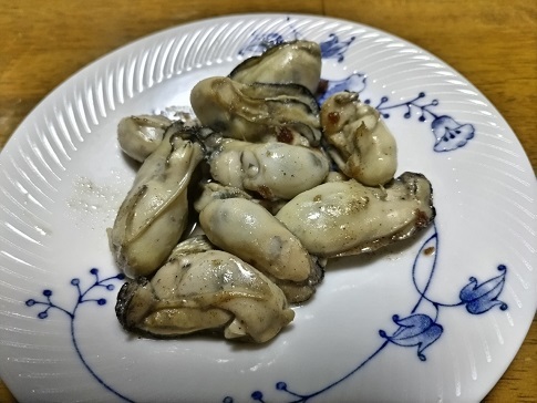 20221113牡蠣のオリーブオイル焼