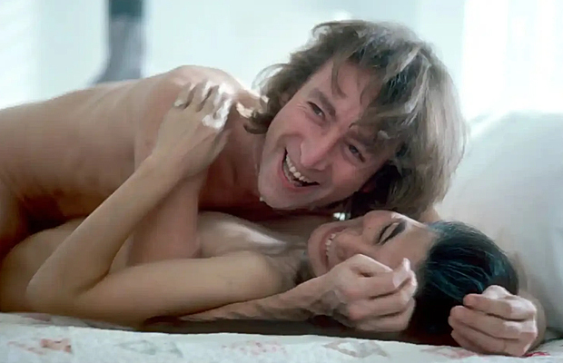 John Lennon & Yoko Ono in bed, New York City, 1980
