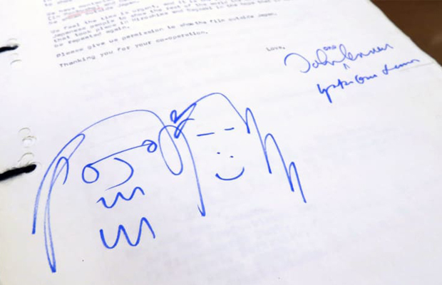 ジョン・レノン夫妻が原爆記録映画の公開を求めて佐藤栄作首相に宛てた文書 - 外交史料館